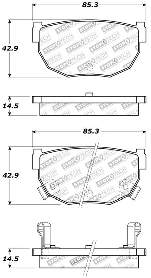 StopTech Performance 89-98 240SX Rear Brake Pads