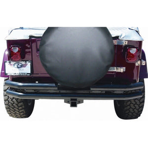 Rampage 1976-1983 Jeep CJ5 Double Tube Rear Bumper - Black