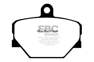 EBC 08+ Smart Fortwo 1.0 Greenstuff Front Brake Pads