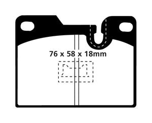 EBC 79-88 Porsche 924 2.0 Turbo Yellowstuff Rear Brake Pads