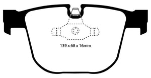 EBC 08-10 BMW M3 4.0 (E90) Yellowstuff Rear Brake Pads