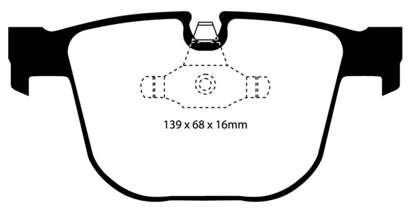 EBC 08-10 BMW M3 4.0 (E90) Yellowstuff Rear Brake Pads