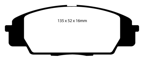 EBC 07-11 Acura CSX (Canada) 2.0 Type S Yellowstuff Front Brake Pads