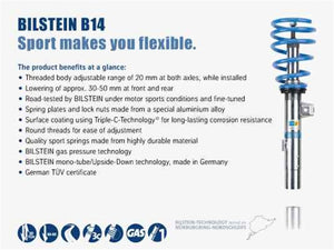 Bilstein B14 2008 Audi TT Quattro Base Front and Rear Suspension Kit