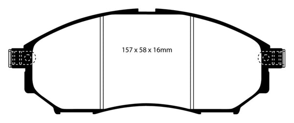 EBC 08-13 Infiniti EX35 3.5 Redstuff Front Brake Pads