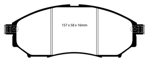 EBC 08-13 Infiniti EX35 3.5 Yellowstuff Front Brake Pads