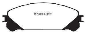 EBC 10+ Lexus RX350 3.5 (Japan) Greenstuff Front Brake Pads