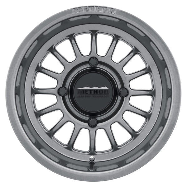 Method MR411 Bead Grip 15x10 / 6+4/25mm Offset / 4x136 / 106.25mm CB Gloss Titanium Wheel