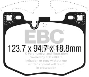 EBC 2017+ BMW 530 2.0L Turbo (G30) Yellowstuff Front Brake Pads