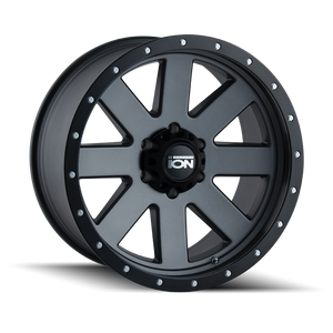 ION Type 134 17x8.5 / 5x127 BP / 6mm Offset / 83.82mm Hub Matte Gunmetal/Black Beadlock Wheel