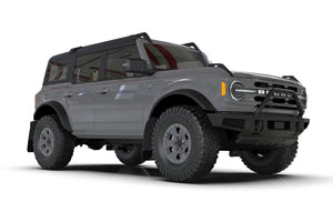 Rally Armor 21-22 Ford Bronco (Plstc Bmpr - NO Rptr/Sprt - NO RR/RB) Blk Mud Flap w/Area Blue Logo