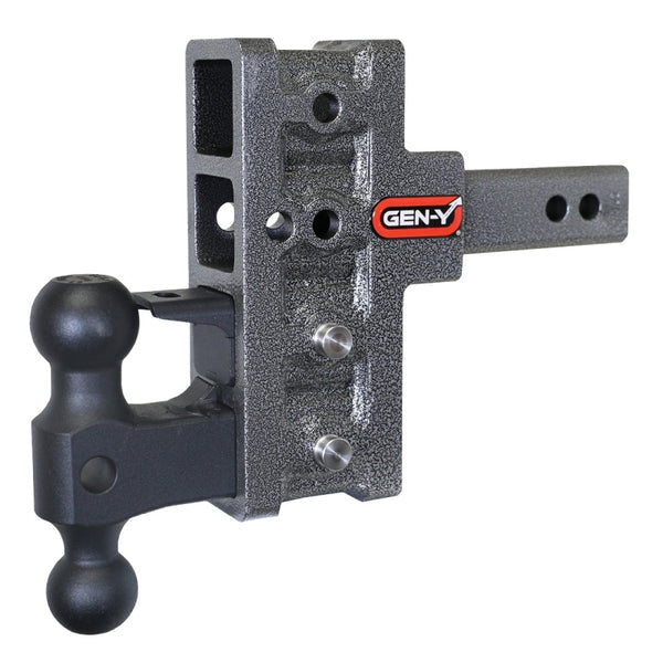 Gen-Y Mega Duty 2in Shank 5in Offset Drop 2K TW 16K Hitch w/GH-051 Dual-Ball/GH-032 Pintle Lock