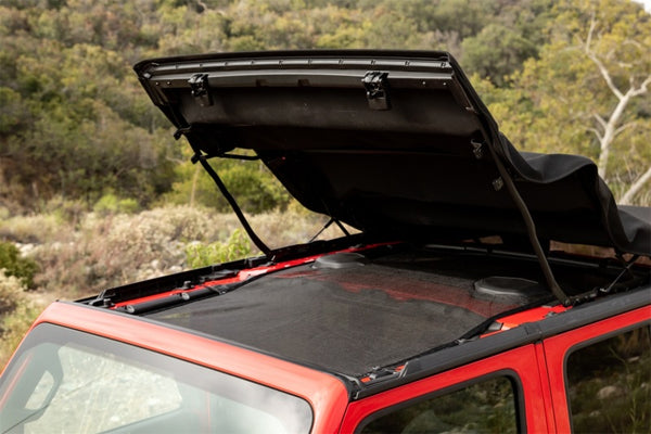 Rampage 2018-2019 Jeep Wrangler(JL) Unlimited Sport 4-Door Mesh Shade Top - Extended - Black