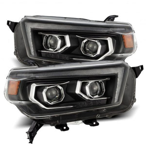 AlphaRex 10-13 Toyota 4Runner PRO-Series Halogen Projector Headlights Black