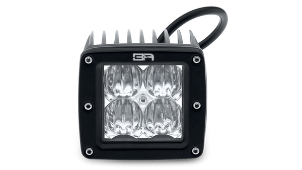 Body Armor 4x4 Cube LED Light Spot Pair with Wiring Harness