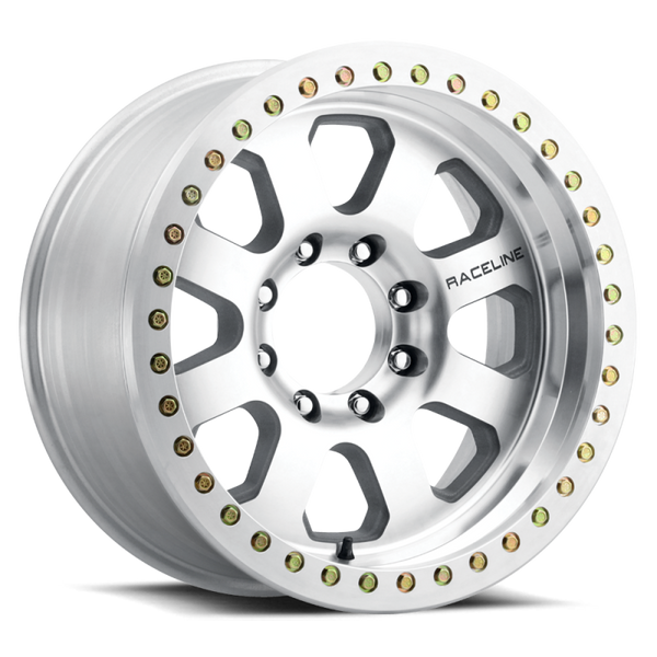 Raceline RT260M Avenger 17x9in / 8x170 BP / -12mm Offset / 130.81mm Bore - Machined Beadlock Wheel