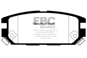 EBC 91-93 Dodge Stealth 3.0 4WD Yellowstuff Rear Brake Pads