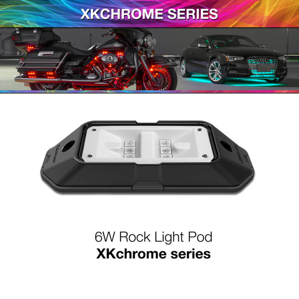 XK Glow XKchrome Low Profile Ultra Bright Rock Light Pod 6W