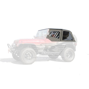 Rampage 1992-1995 Jeep Wrangler(YJ) Frameless Soft Top Kit - Black Diamond