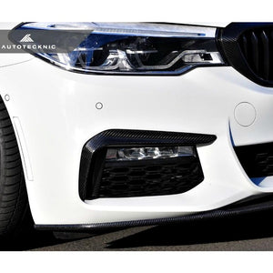 AutoTecknic Dry Carbon Fiber Front Bumper Trim BMW G30 5-Series M-Sport