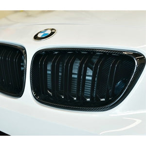 AutoTecknic Dual Slat Front Grilles Carbon Fiber BMW F22 2-Series & F87 M2