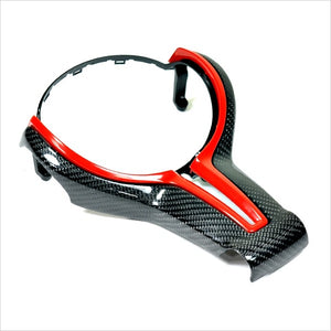 Autotecknic Carbon Fiber Outer & Painted Inner Steering Wheel Trim F-Chassis BMW M2 M3 M4 M5 M6 X5M X6M