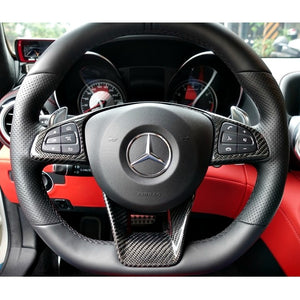 Autotecknic Carbon Fiber Steering Wheel Trim Mercedes AMG Vehicles