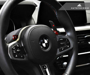 AutoTecknic Dry Carbon Battle Shift Paddles Red Indicators BMW F95 X5MC F97 X3M F98 X4M