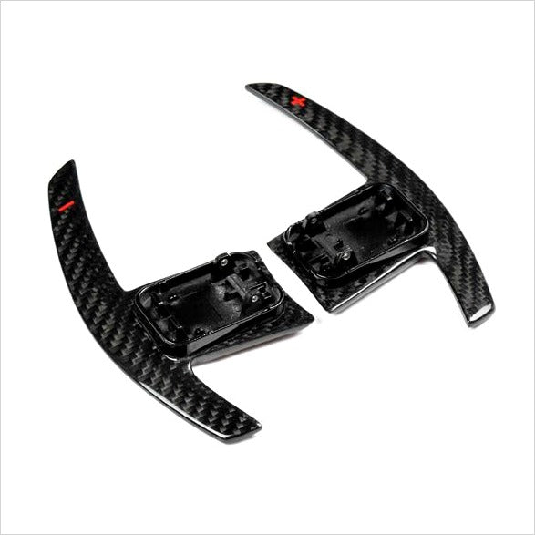 AutoTecknic Dry Carbon Battle Shift Paddles Red Indicators BMW F95 X5MC F97 X3M F98 X4M