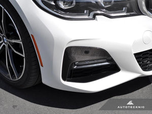 AutoTecknic Dry Carbon Fiber Front Bumper Trim BMW G20 330i M-Sport
