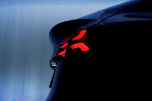 AlphaRex 20-22 Tesla Model Y PRO-Series LED Tail Lights Jet Black w/Seq Sig