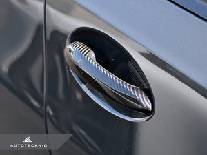 AutoTecknic Dry Carbon Fiber Door Handle Trim Covers BMW G80 M3