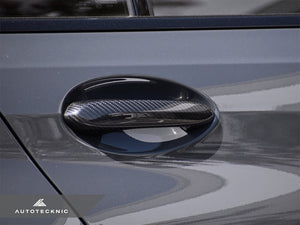 AutoTecknic Dry Carbon Fiber Door Handle Trim Covers BMW G80 M3