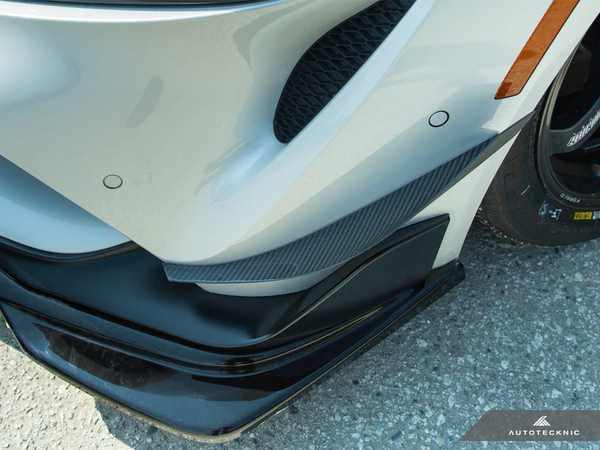 AutoTecknic Dry Carbon Fiber Front Bumper Canard Set Toyota Supra A90