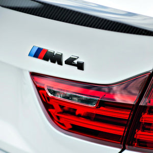iND M4 Painted Black Chrome Trunk Emblem BMW F82 M4