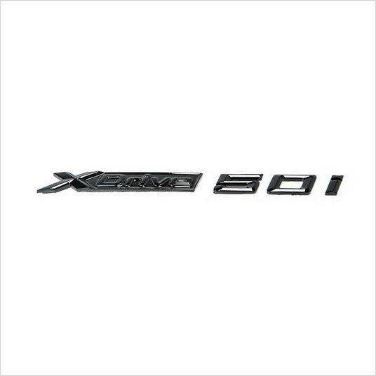 iND Painted Gloss Black X-Drive 50i Trunk Emblem BMW G05 X5 50i