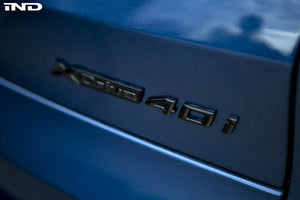 iND Painted Gloss Black X-Drive 40i Trunk Emblem BMW G05 X5 40i