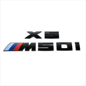 iND Painted Matte Black X7 M50i Trunk Emblem BMW G05 X5 M50i