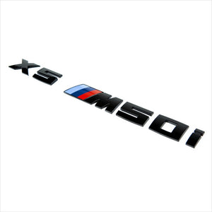 iND Painted Gloss Black X5 M50i Trunk Emblem BMW G05 X5 M50i
