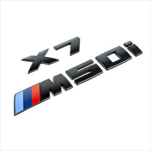 iND Painted Gloss Black X7 M50i Trunk Emblem BMW G07 X7 M50i