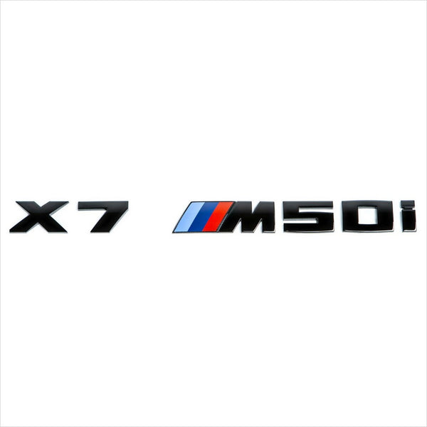 iND Painted Gloss Black X7 M50i Trunk Emblem BMW G07 X7 M50i