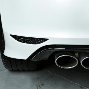 Close up of a of gloss black Acexxon Honeycomb Rear Reflector Inserts