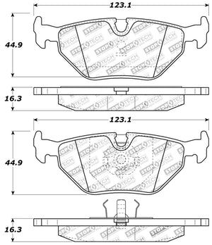 StopTech Performance 87-99 BMW M3 / 89-93 M5 / 98-02 Z3 Rear Street Performance Brake Pads