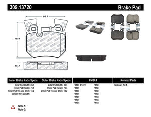 StopTech Performance 08-09 BMW 128i/135i Coupe Rear Brake Pads