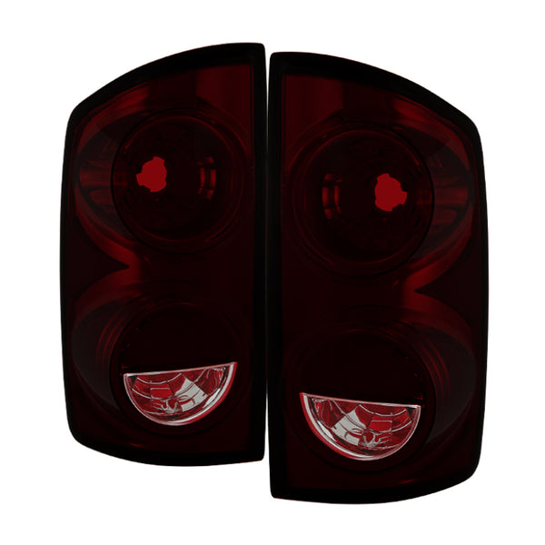 Xtune Dodge Ram 1500 07-08 OEM Style Tail Lights -Red Smoked ALT-JH-DR07-OE-RSM