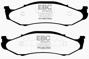 EBC 97-99 Jeep Cherokee 2.5 82mm High Rotors Greenstuff Front Brake Pads