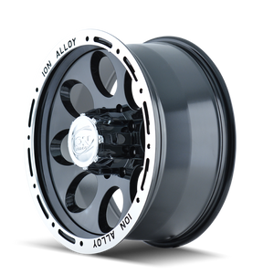 ION Type 174 15x8 / 5x139.7 BP / -27mm Offset / 108mm Hub Black/Machined Wheel