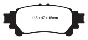 EBC 10+ Lexus RX350 3.5 (Japan) Greenstuff Rear Brake Pads