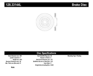 StopTech Drilled Sport Brake Rotor