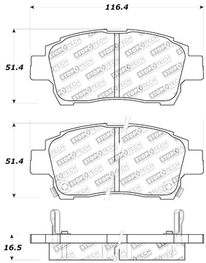 StopTech Performance 00-05 Celica GT-S Rear Brake Pads